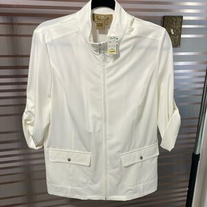 NWT women’s size medium Peck & Peck weekend wear zip up jacket blazer